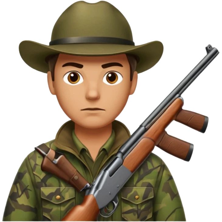 Hunter with shotgun emoji