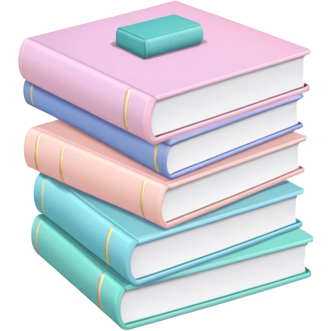 pastel books emoji