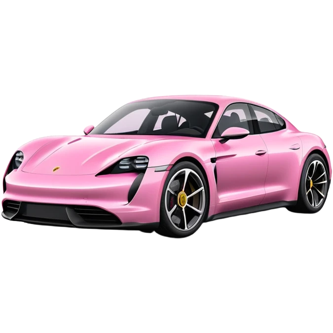 pink porsche taycan electric sports car emoji