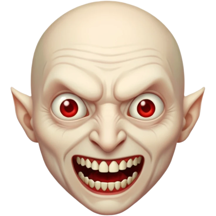 Bald old vampire emoji