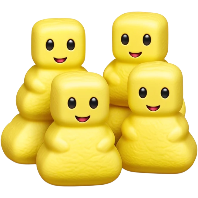 Yellow peeps marshmallow candy emoji