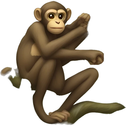 Monkey on a tree emoji
