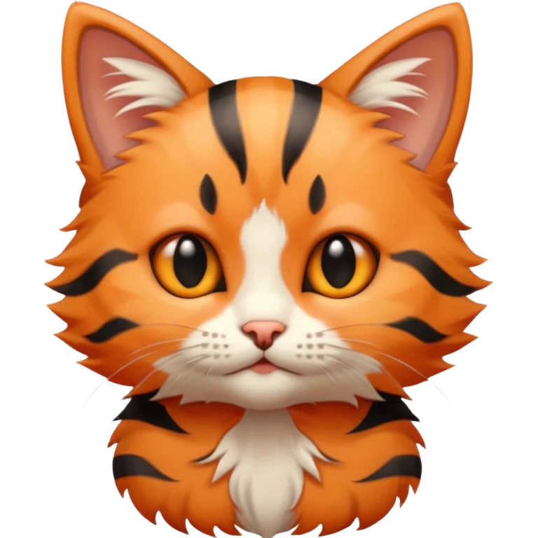 a sitting kitten with stripes emoji