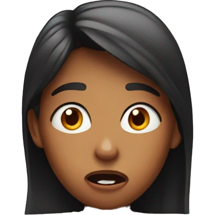 A girl is shocked  emoji