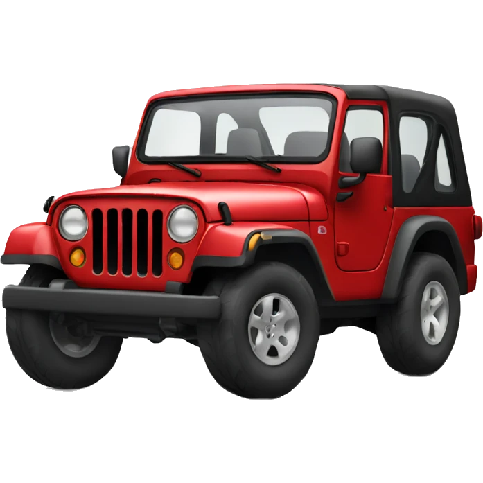 Red jeep  emoji