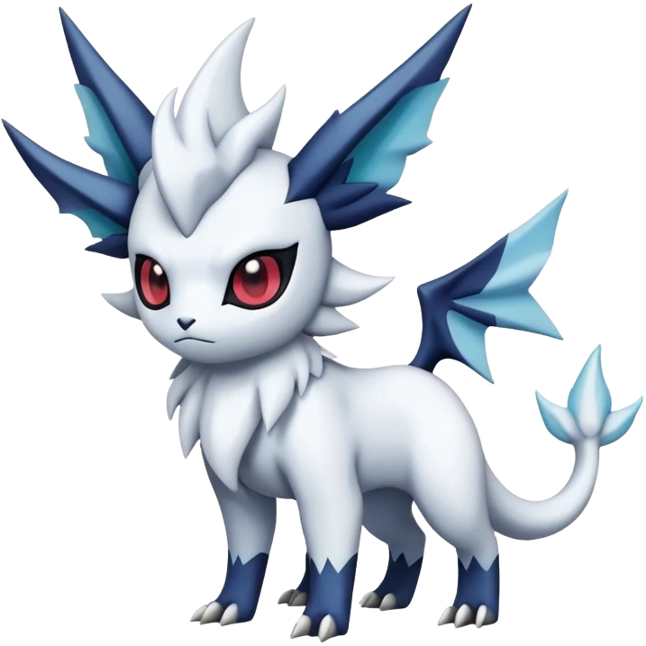 Edgy Cool Kawaii Absol-Silvally-Vaporeon-Absol-Pokémon Full Body emoji