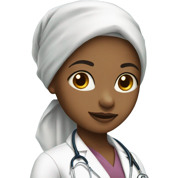 beautiful girl doctor in a headscarf emoji