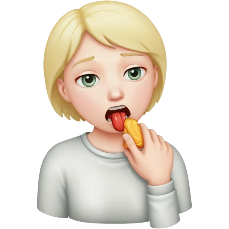 Emoji choking themself emoji