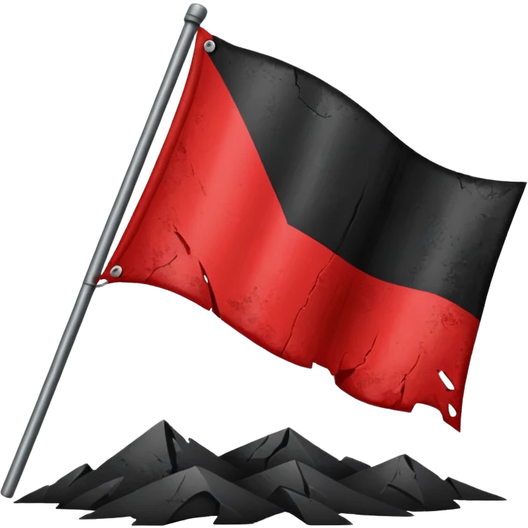 Anarchy red and black emoji