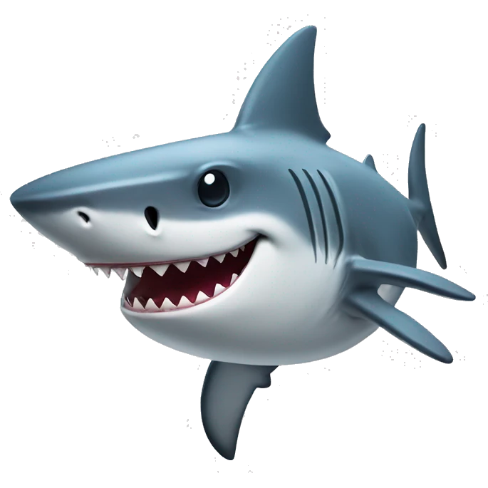 shark with a hat emoji