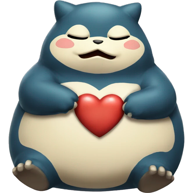 Snorlax with a heart emoji