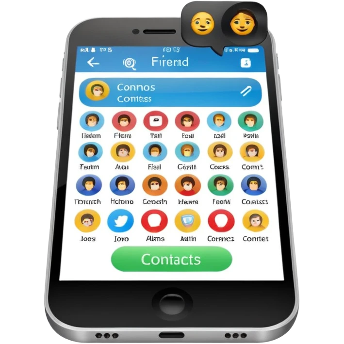 Friends' contacts in the phone emoji