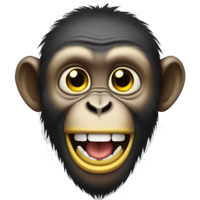 Monkey with yellow teeth emoji
