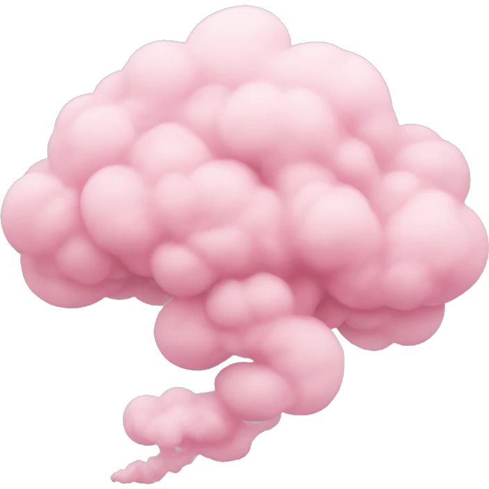 Pastel pink smoke emoji