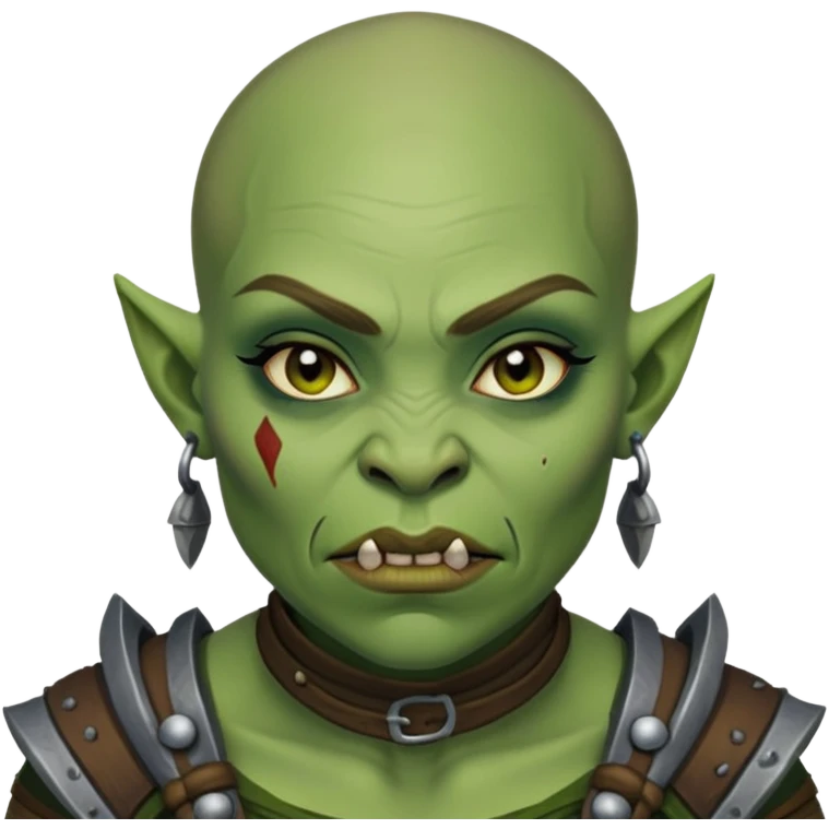 Female bald orc emoji