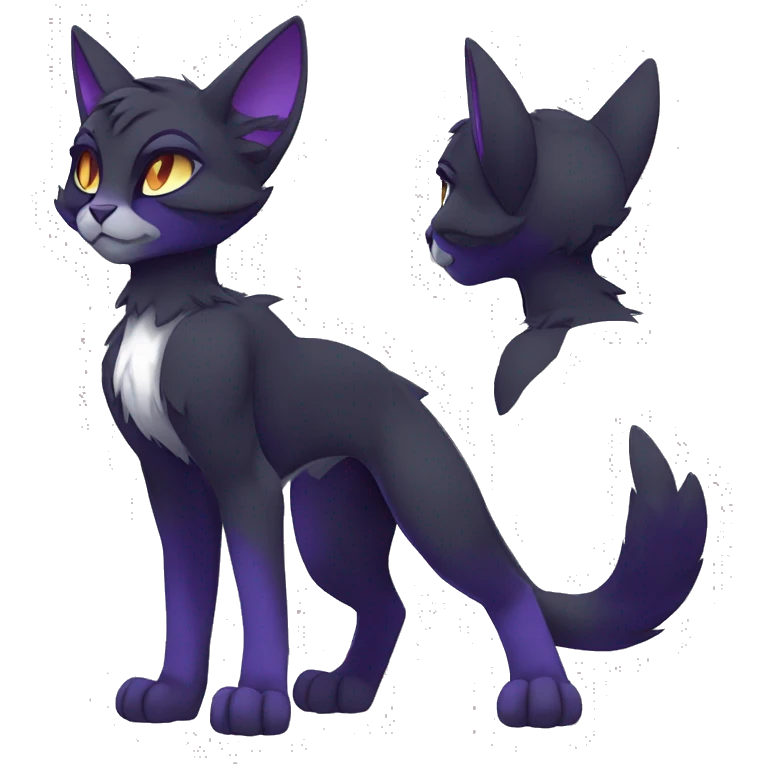 Anthro Dark Colorful shiny Edgy Cool Shy Grumpy FurSona Feline Fakemon Full Body emoji