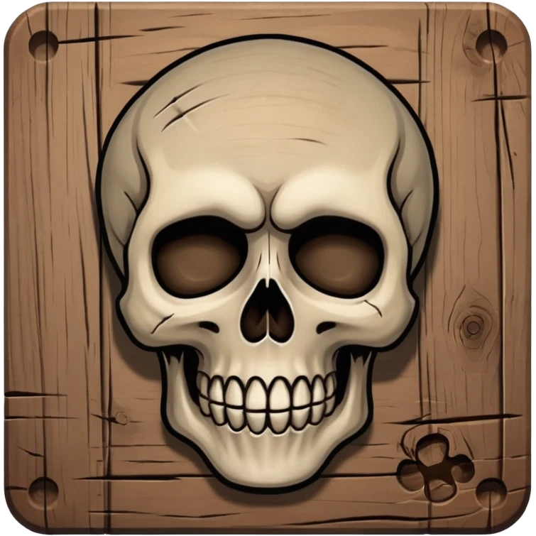 Skull Sign on a board emoji