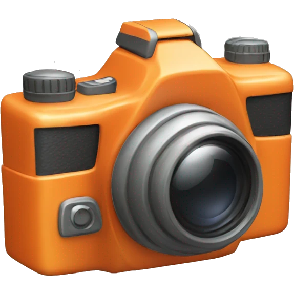 camera 3d orange emoji