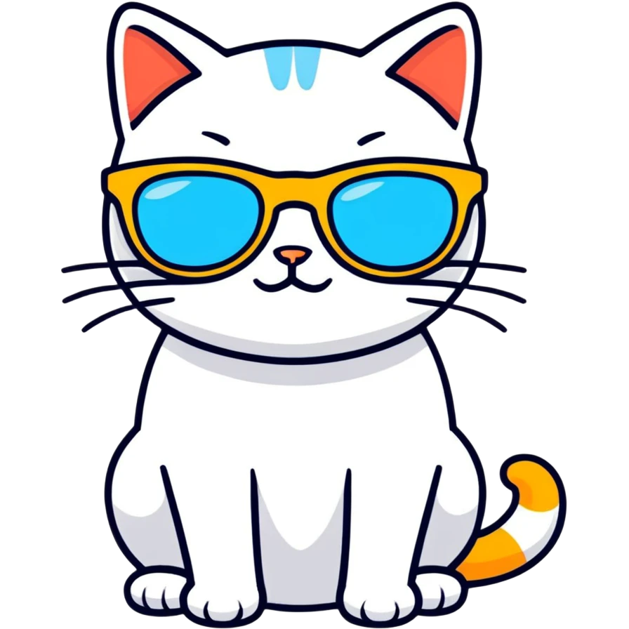 Cat with sunglasses emoji