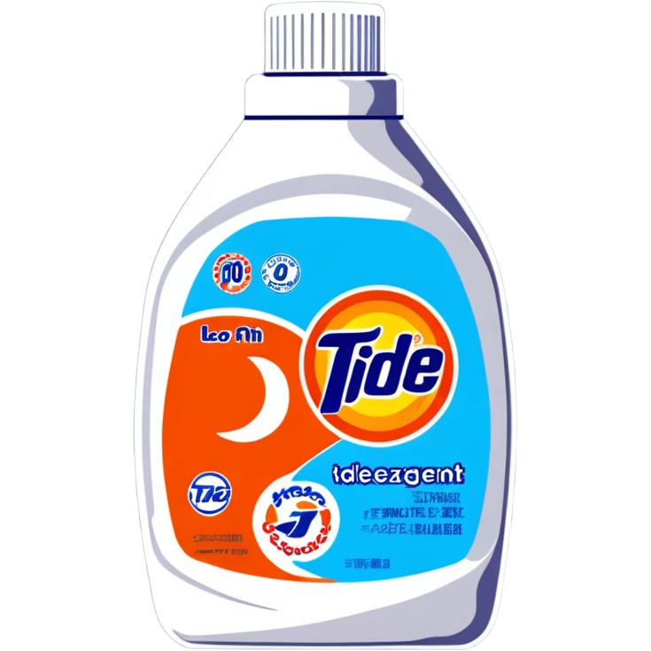 Tide detergent pack with logo emoji