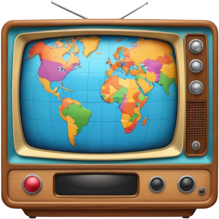 Tv with an globe  emoji