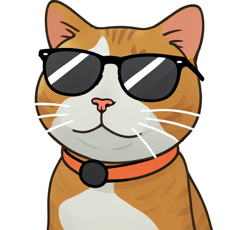 Cat with sunglasses emoji