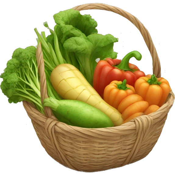 happy vegetable basket emoji