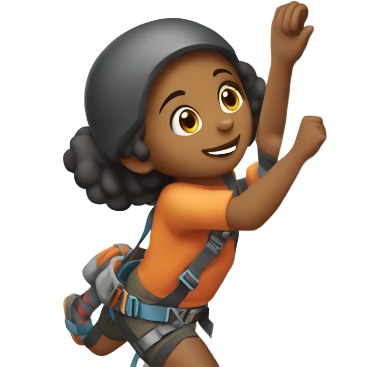 rock climber girl emoji
