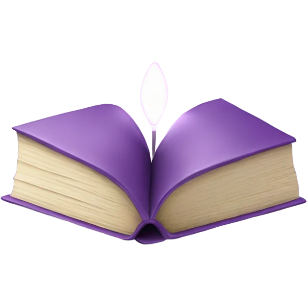 cozy book light purple emoji