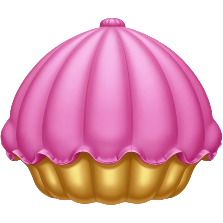 gold rococo kawaii pink inflatable puffy shell candy emoji
