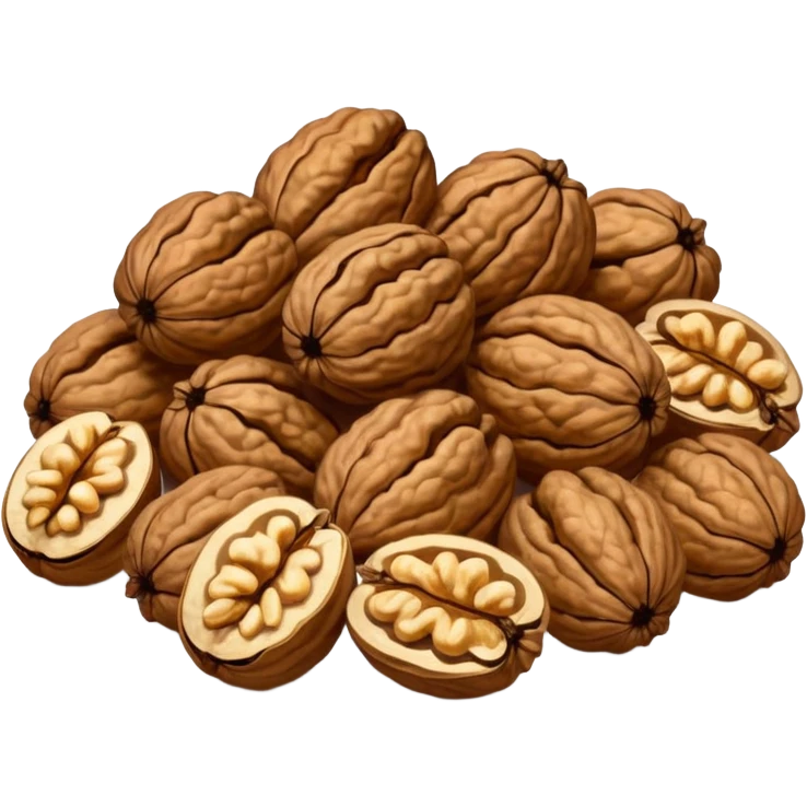 pile of walnuts without the shells  emoji