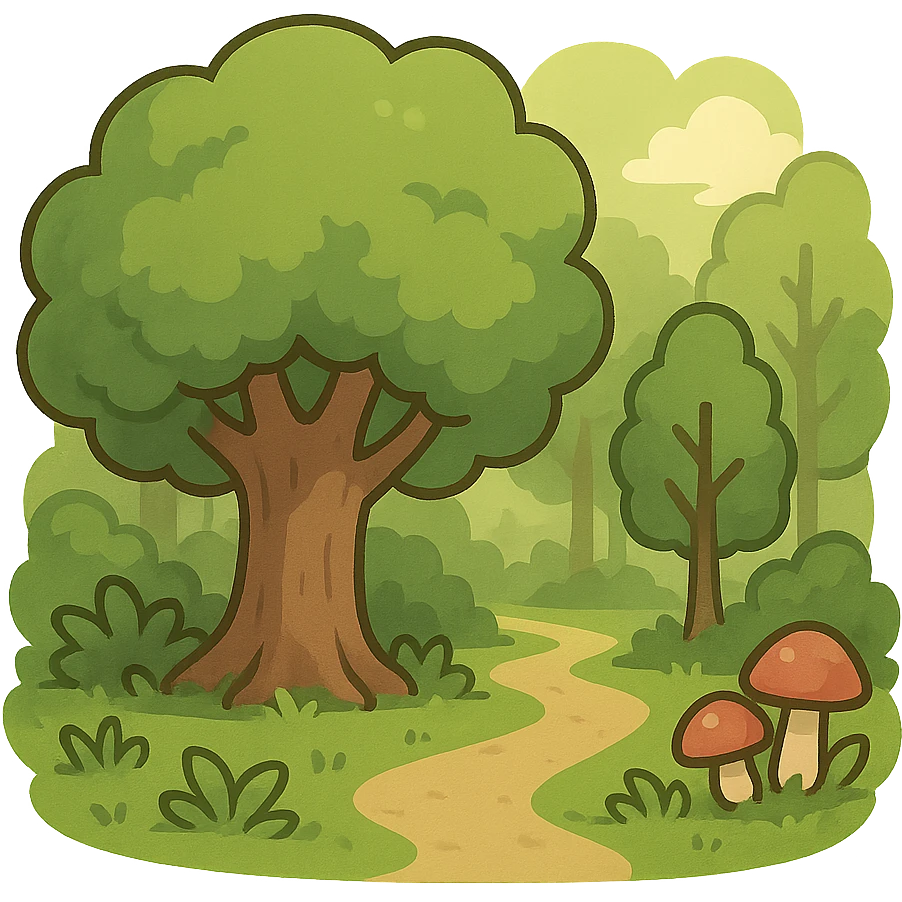 一个森林深处的场景 emoji