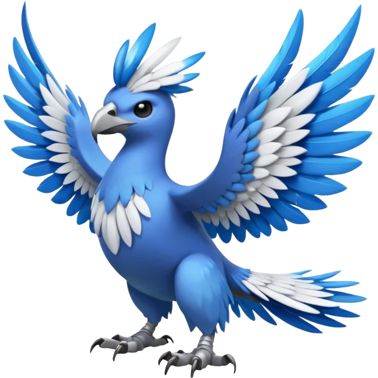 Broad-Winged Lofty Feathery High-Altitude Pokémon-Fakémon-Digimon-Creature, (full body) emoji