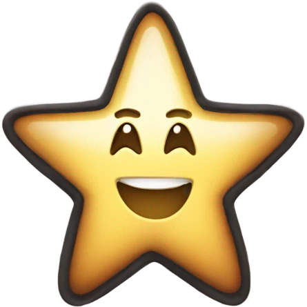 A star with a smiley face and its waving  emoji