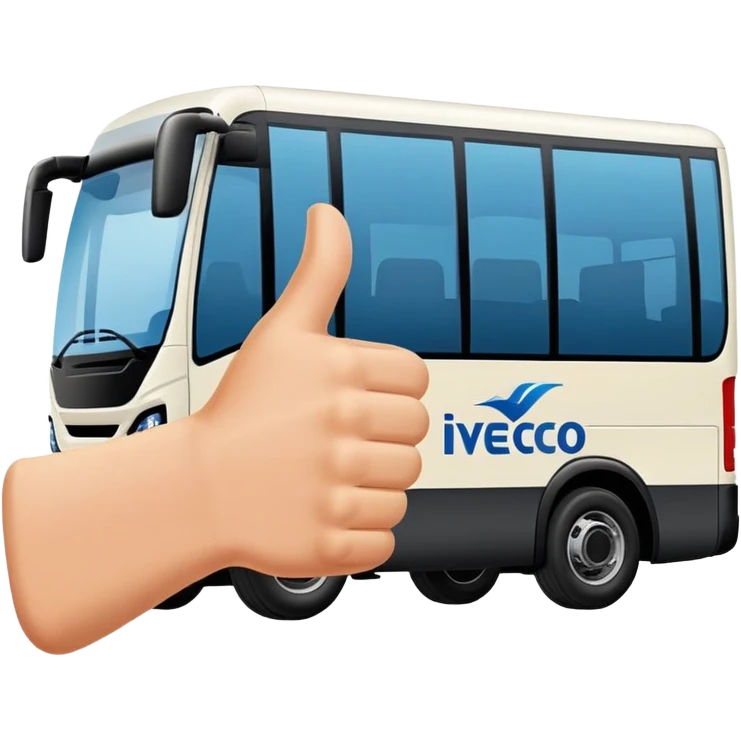 thumbs up with offical logo Iveco Bus emoji
