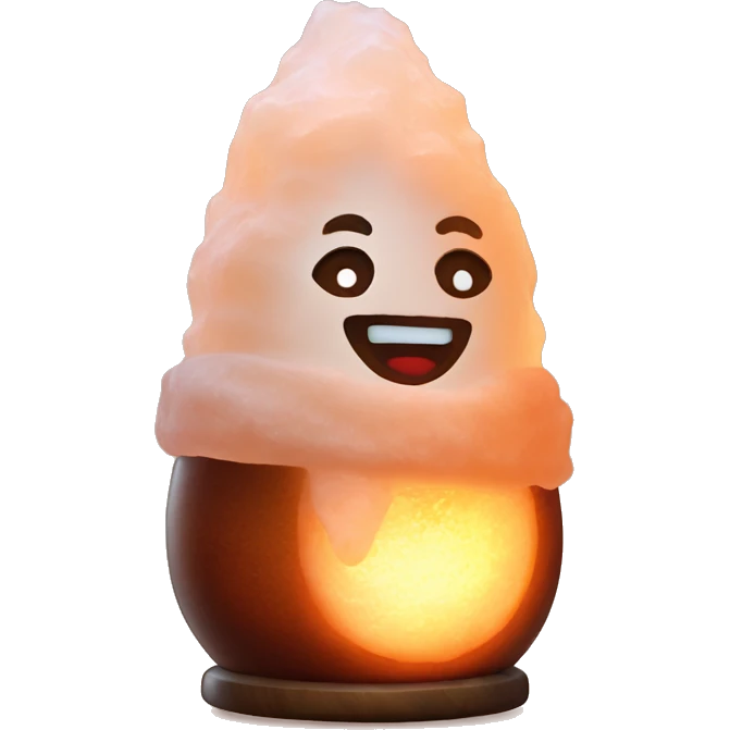 Himalaya’s salt lamp with warm light cozy  emoji