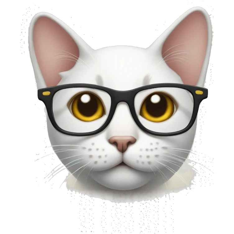 Cat wearing a eyeglasses emoji