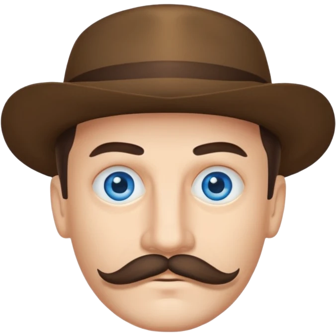 ugo casabianca bleu eyes with Staline´s moustache emoji