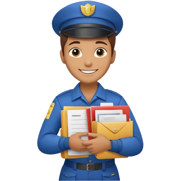 cartero con uniforme de "correos" emoji