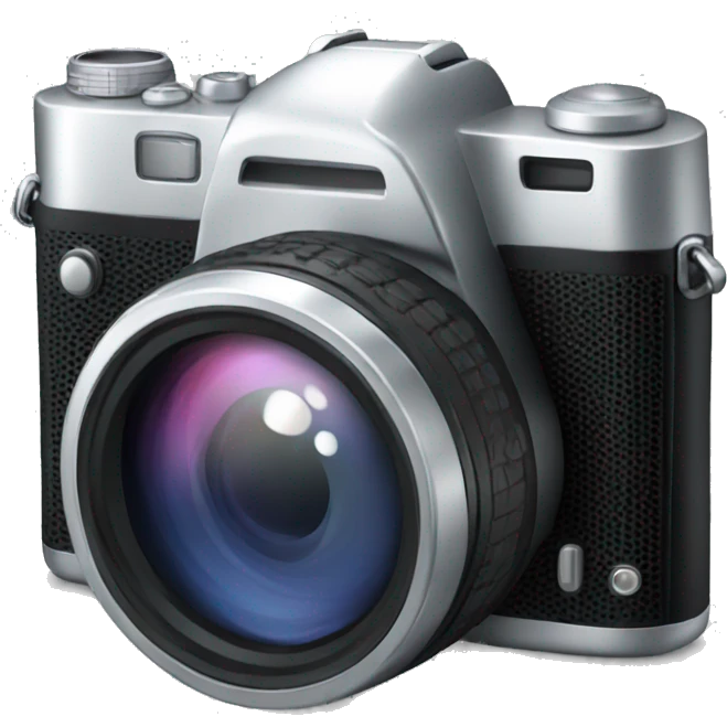 Silver digital camera emoji