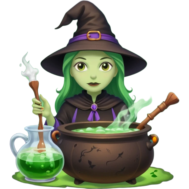 green witch cooking potion emoji