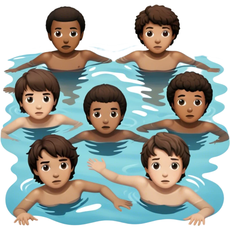 Stranger thing characters swimming  emoji