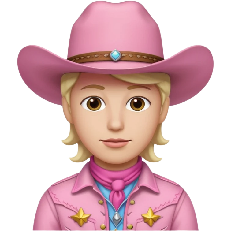 pink cowboy emoji