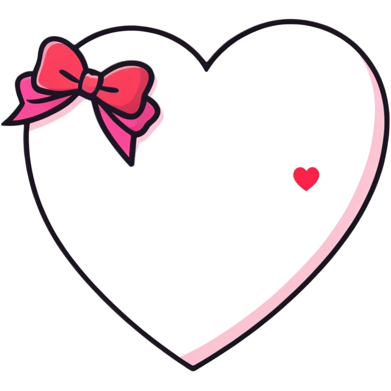 Heart with bow emoji