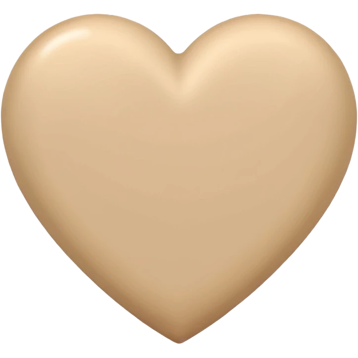 Beige heart emoji