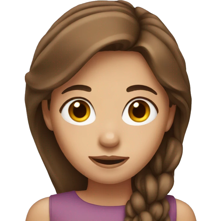 girl with brown hair emoji