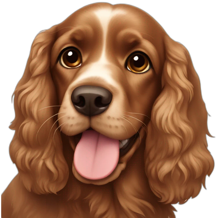 cute brown cocker spaniel emoji
