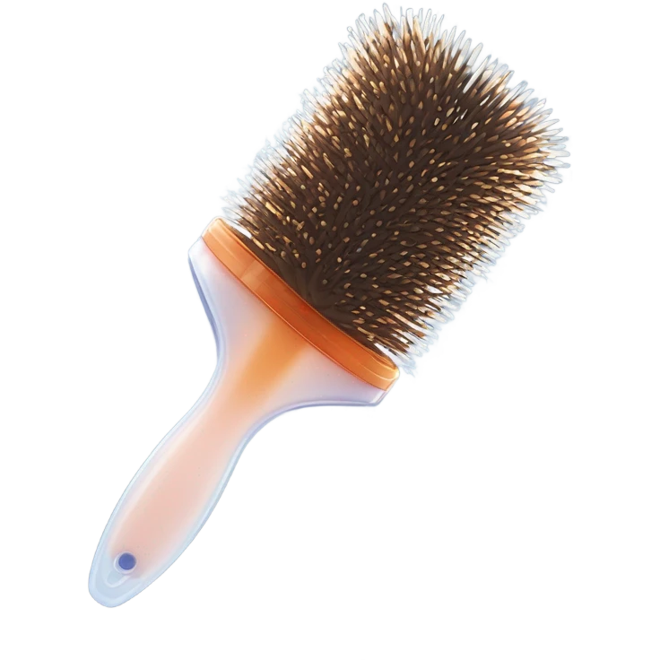 Slick back hairbrush and gel emoji