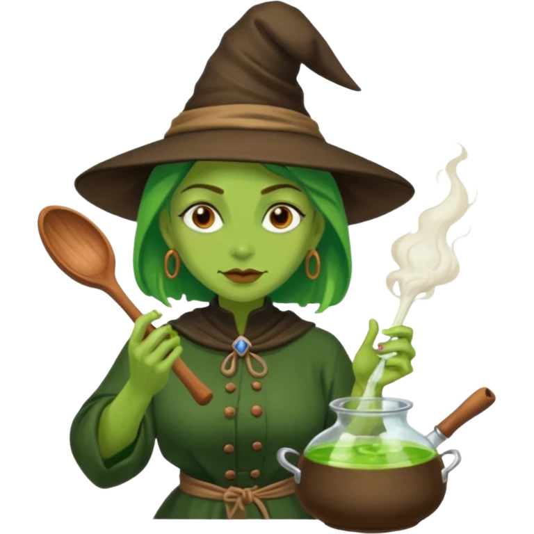 green witch cooking potion emoji