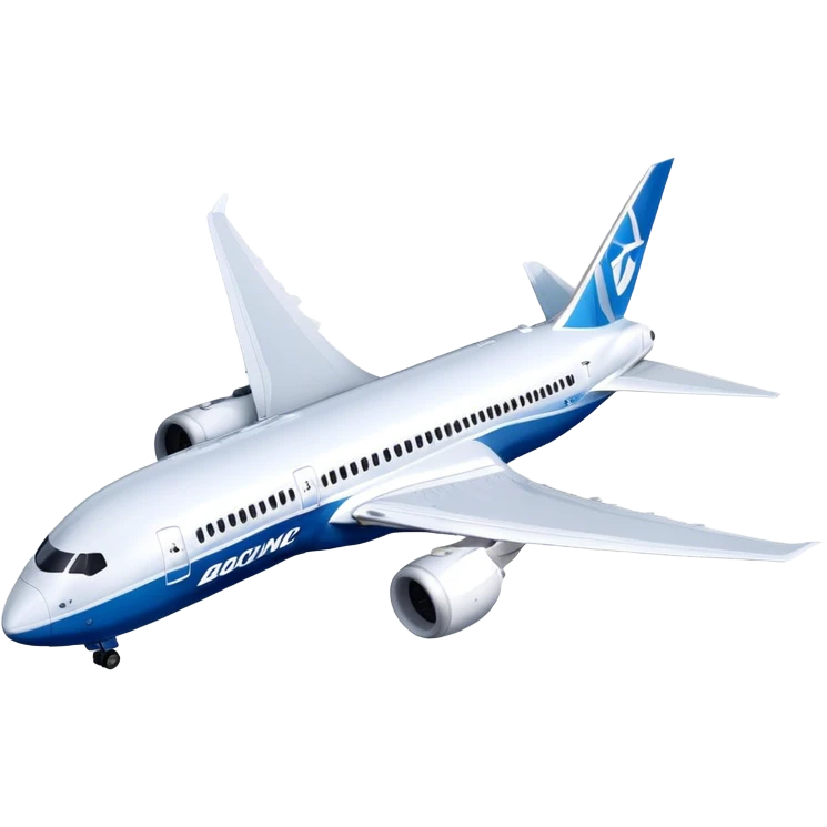 Boeing 787 Dreamliner - Boeing (Model Year: 2022) (Iconic colour: White with blue) emoji
